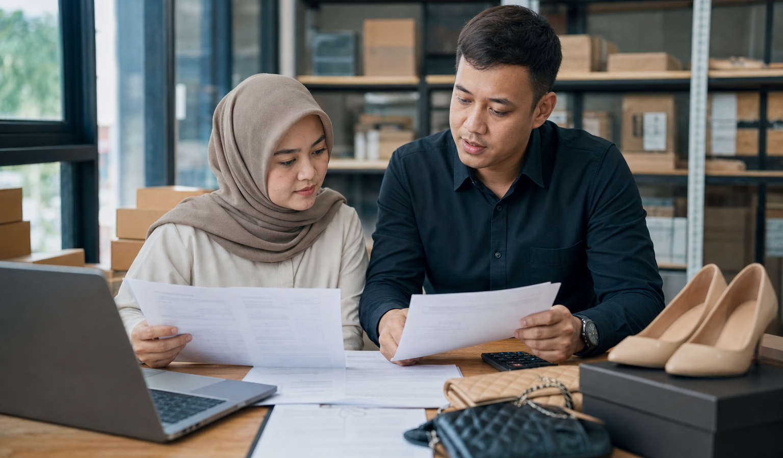 Ilustrasi editorial netral kepabeanan dan logistik untuk Nilai Pabean Barang Mewah: Data Harga, Invoice, dan Bukti Bayar yang Harus Konsisten