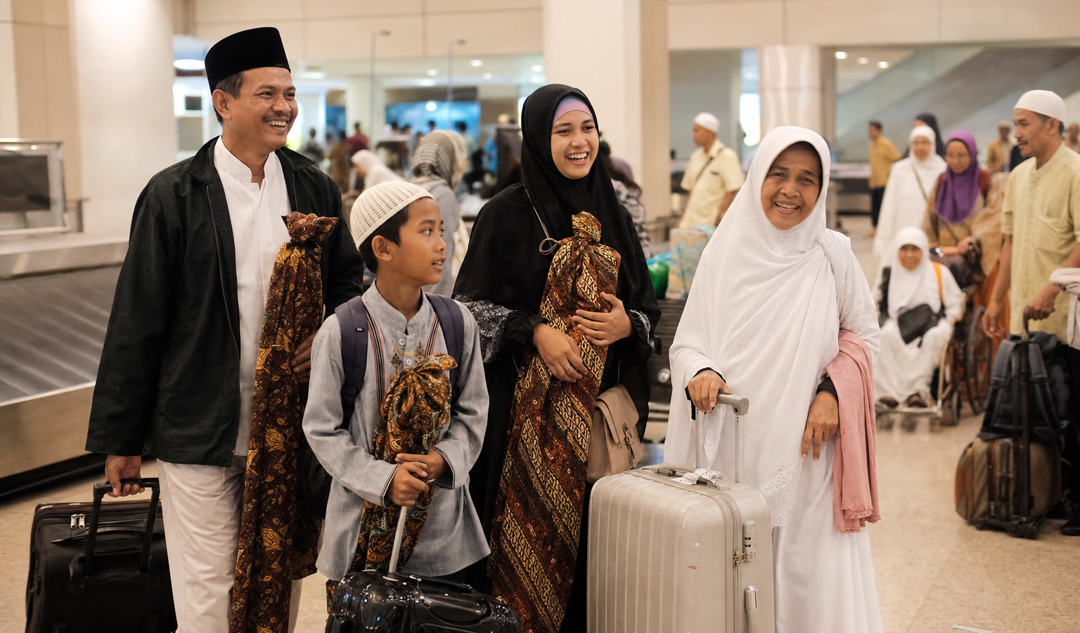 Bandara Indonesia pemulangan haji oleh-oleh barang bawaan